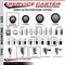 Service Caster 3'' SS Maroon Poly Swivel 1-3/4'' Expanding Stem Caster with Brake SCC-SSEX20S314-PPUB-MRN-TLB-134 - alternate 2